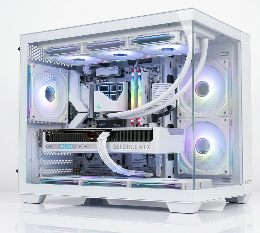 Ultra 4K White Gaming Desktop - RTX 5080 | Ryzen 7 7800X3D | 32GB RAM